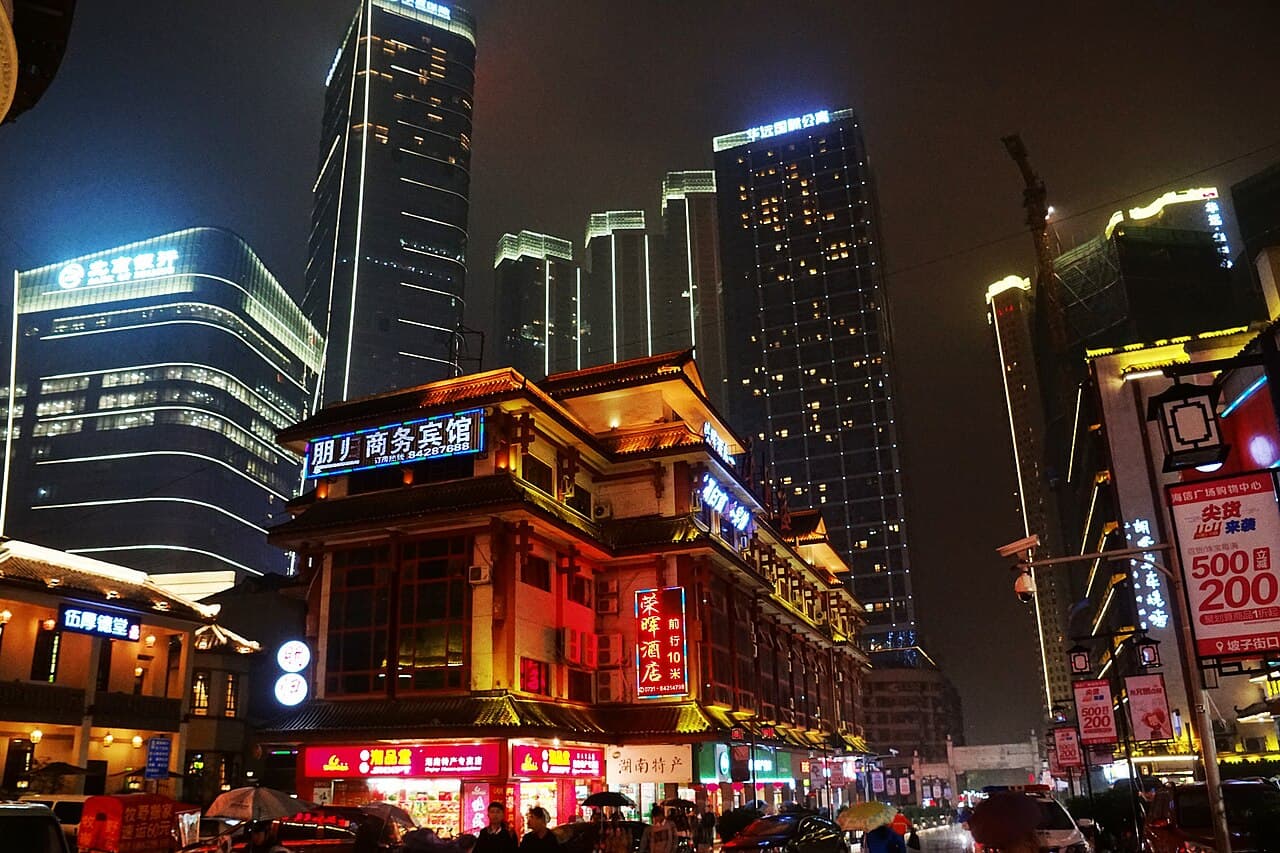 Wuyi district skyline in Changsha