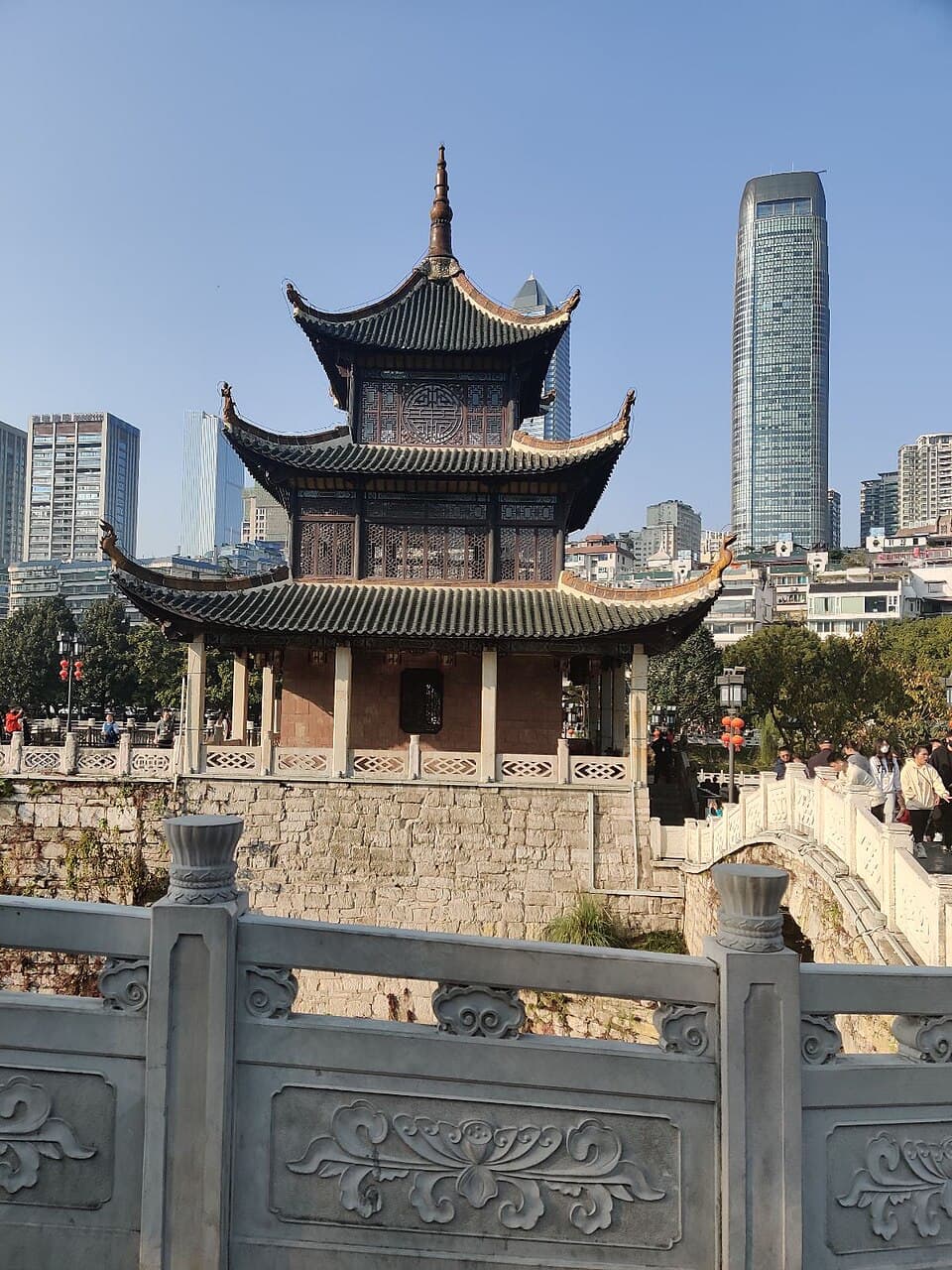 Jiaxiu Pavilion in Guiyang used for Guizhou route planning