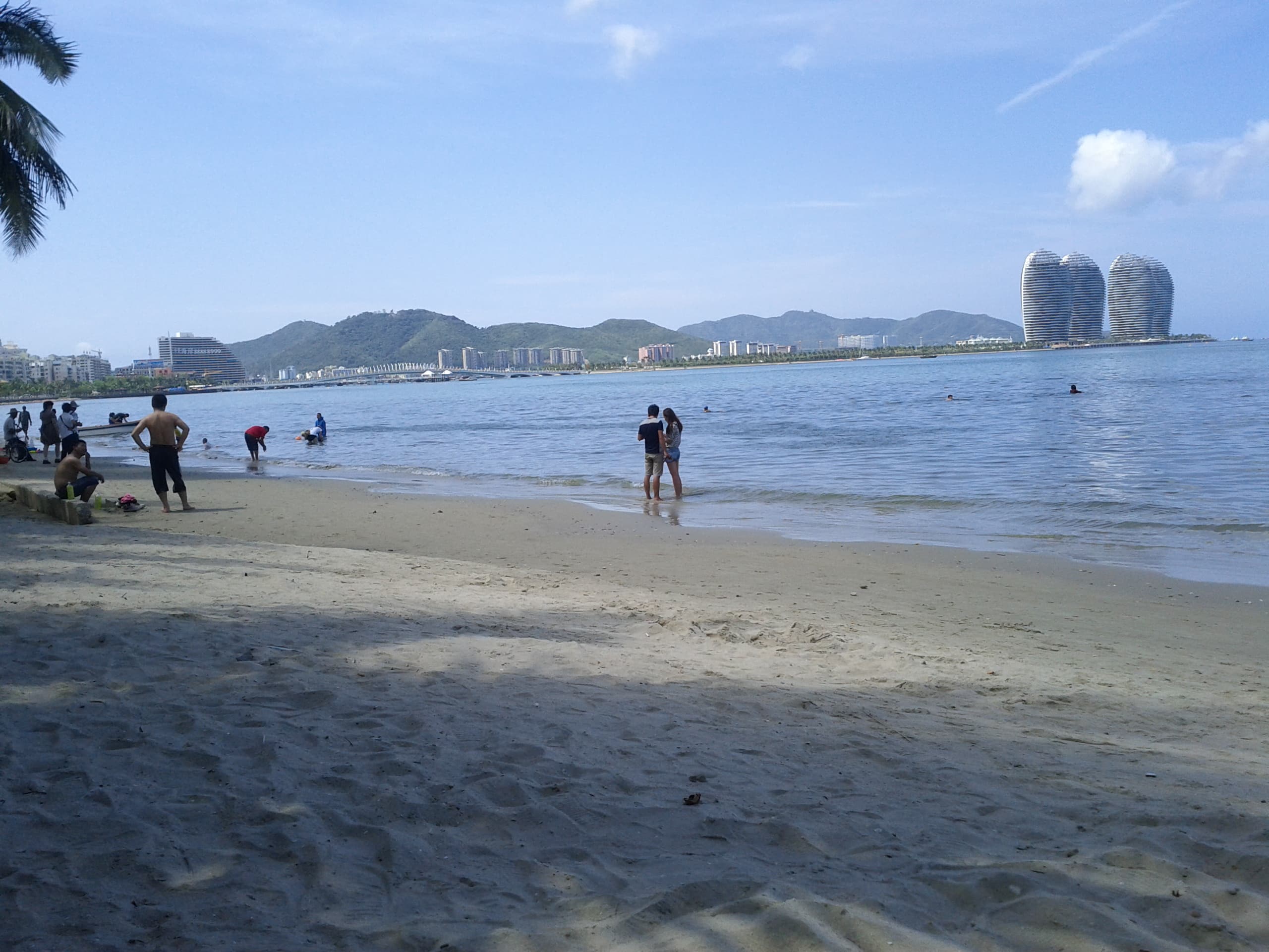 Beach and blue water in Sanya on Hainan Island