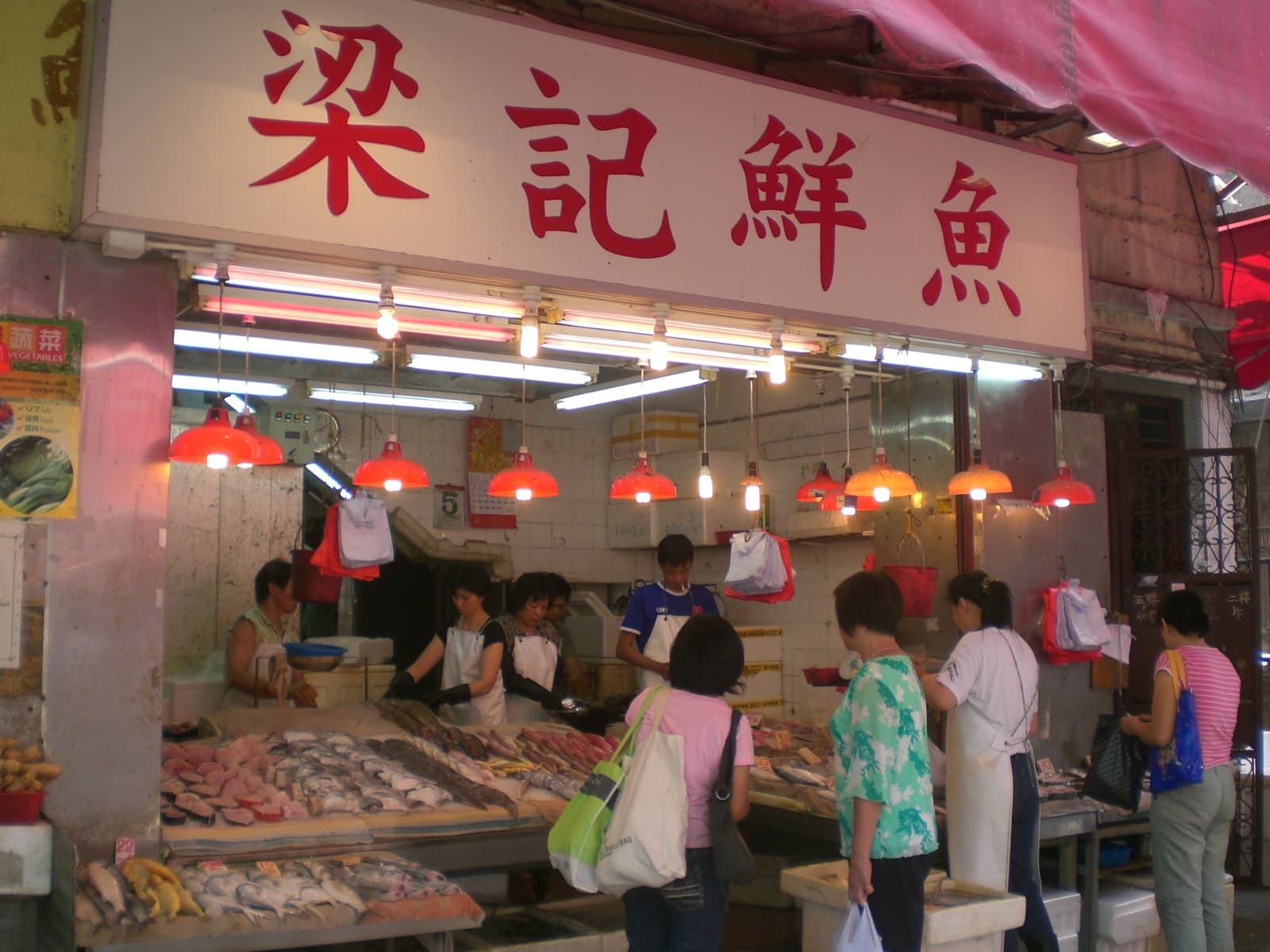 Fresh food market scene used to show daily travel texture