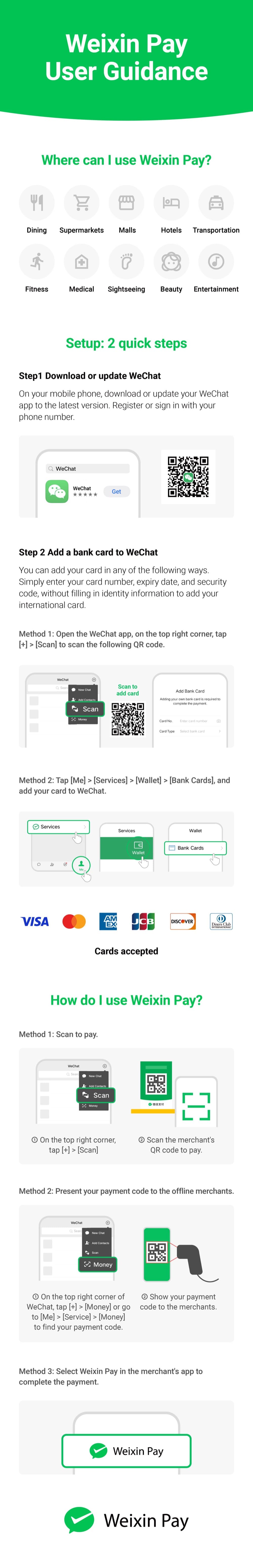 Official Weixin Pay guidance for first-day phone setup planning
